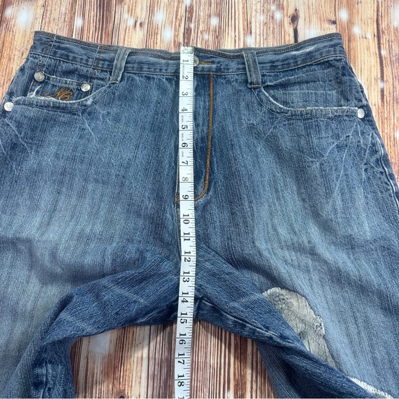 VIntage Makaveli Jeans Men’s 2pac Blue Denim Jean Shorts Size 38 - Picture 13 of 16